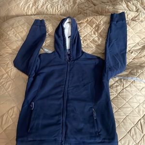 LL Bean size Medium fleece blue , lined jacket